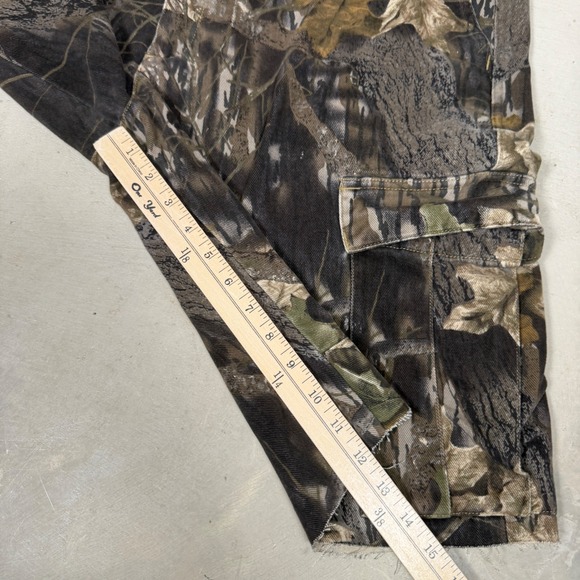 Columbia Mossy Oak Camo Cargo Shorts Mens 38 Brown Break-Up Camouflage Raw Hem - Picture 6 of 7